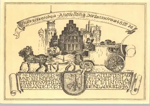 4600 DORTMUND, 32. Deutscher Philatelistentag 1926, Michel Nachdruck zur NAPOSTA 93