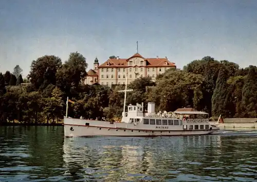 BINNENSCHIFFE - BODENSEE, "MAINAU" vor der Insel Mainau