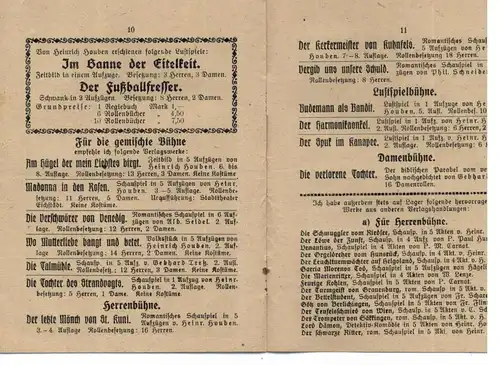 THEATER - Theater - Katalog 1923 - 24, 16 Seiten, gute Erhaltung, Verlag Bosch - Breyell