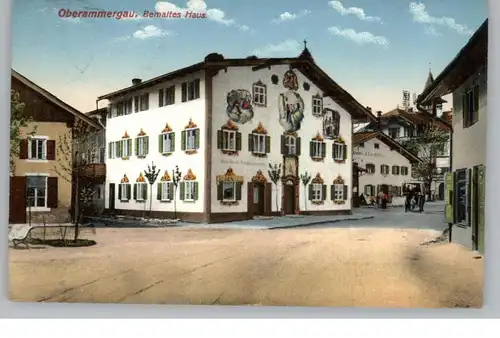 8103 OBERAMMERGAU, Bemaltes Haus, 192...