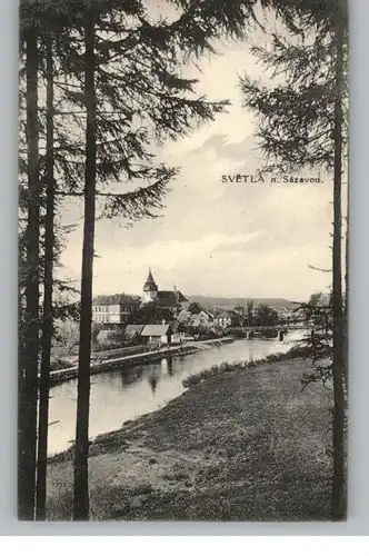 CZ 58291 SVETLA NAD SAZAVOU, Blick über die Sasau, leichte Druckstelle