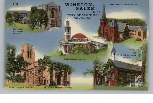 USA - NORTH CAROLINA - WINSTON SALEM, Churches, Ed. Teich