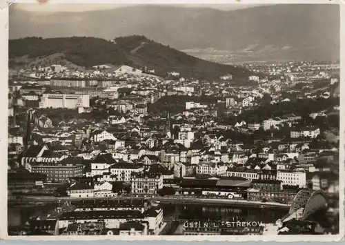 BÖHMEN & MÄHREN - AUSSIG - STREKOV / USTI NAD LABEM, Blick über den Ort, 1938