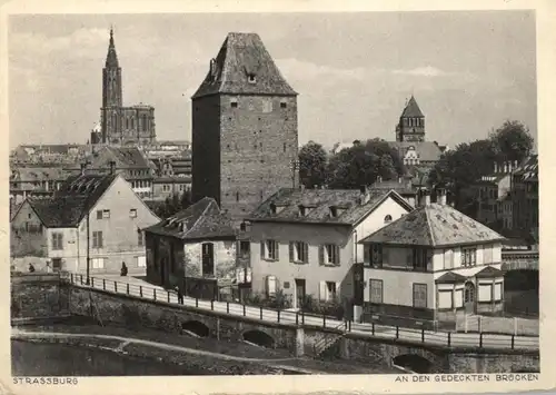 F 67000 STRASBOURG / STRASSBURG - An den gedeckten Brücken, Verlag Heinrich Hoffmann, # Str. 055, 1943