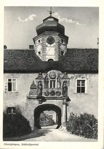 NIEDER - SCHLESIEN - GLOGAU - OBERGLOGAU / GLOGOW, Schloßportal, Nachkriegskarte