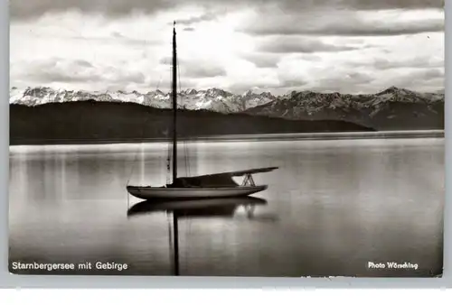 8130 STARNBERG, Starnberger See mit Blick auf die Alpen, 1963