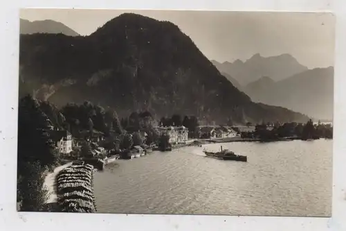 A 4853 STEINBACH - WEISSENBACH Attersee, Blick über den Ort, 1930, Dampfer