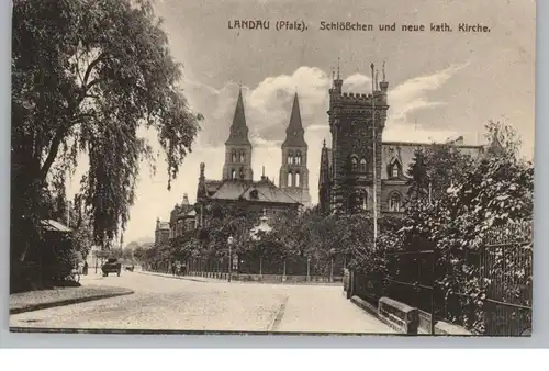 6740 LANDAU, Schlößchen und Kath. Kirche