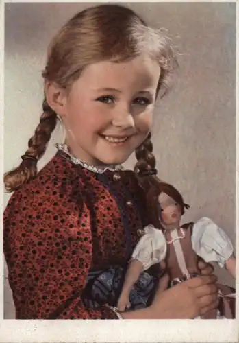 KINDER - Mädchen mit Puppe, 1952