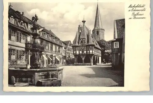 6120 MICHELSTADT, Rathaus und Brunnen