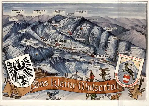 A 6991 KLEINWALSERTAL, Landkarte 1955