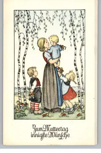 KINDER - Künstler - Karte, Kindergrüße zum Muttertag