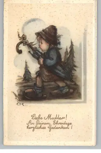 KINDER - Künstler - Karte, Muttertag, Der kleine Wandersmann