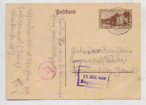 6685 SCHIFFWEILER - HEILIGENWALD, Postgeschichte, Tagesstempel 1930 auf GA P 25