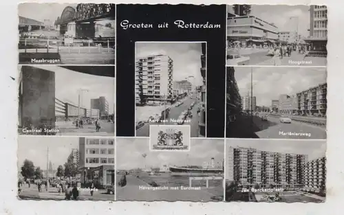 ZUID-HOLLAND - ROTTERDAM, Groeten uit... Hoogstraat, Aert van Nessstraat, Marieniersweg....