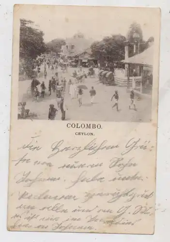 CEYLON / SRI LANKA - COLOMBO, Street szene 1898