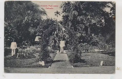 CEYLON / SRI LANKA - COLOMBO, Victoria Park scene, 1929