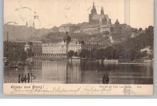 CZ 10000 PRAHA / PRAG, Blick von der Franz Josef Brücke, 1900