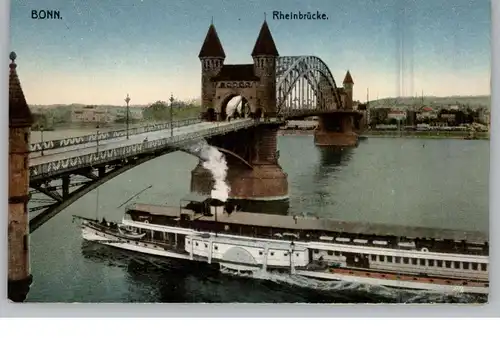 5300 BONN, Rheinbrücke, KD-Dampfer, 20er Jahre