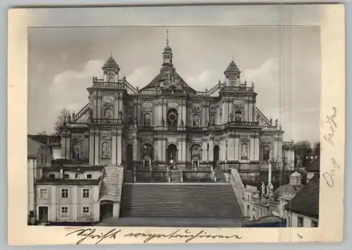 NIEDER - SCHLESIEN - ALBENDORF / WAMBIERZYCE (Glatnz), Gnadenkirche, aufgeklebtes Photo