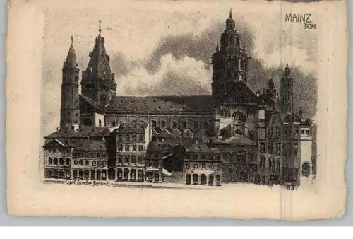 6500 MAINZ, Dom, Kupferstich-Künstlerkarte Carl Jander - Berlin