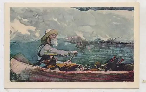 KÜNSTLER - ARTIST - WINSLOW HOMER, "Adirondocks Guide"