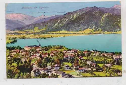 8180 TEGERNSEE, Blick über den Ort & See, Photochromie, 1928