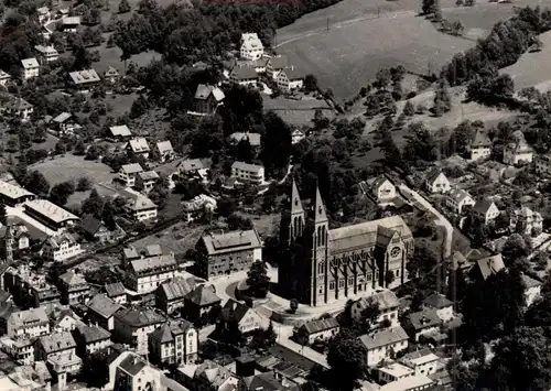 A 6900 BREGENZ, Herz - Jesu - Kirche und Umgebung, Luftaufnahme