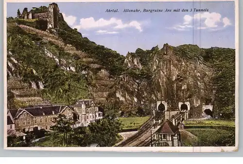 5486 ALTENAHR - MAYSCHOSS, Bahnhof, Tunnels, Burgruine Are, Winzer Verein