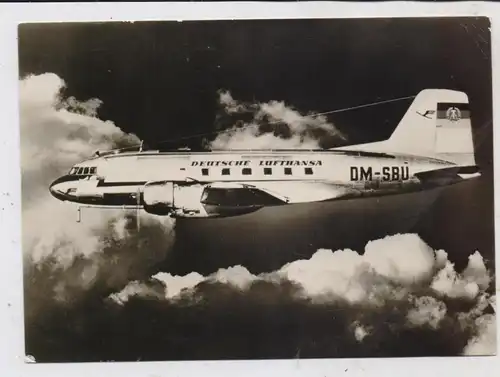 FLUGZEUGE - ILJUSCHIN IL 14, DDR Lufthansa, 1960, Poststemepl Schönefeld-Flughafen