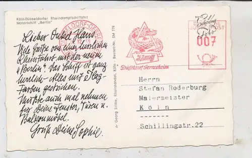 BINNENSCHIFFE - RHEIN, Köln-Düsseldorfer "BERLIN", ILAG-Farben Werbekarte, 1959