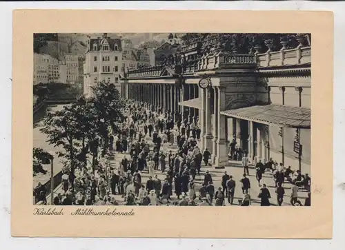 BÖHMEN & MÄHREN -  KARLSBAD, Mühlbrunnkolonaden, 1943, kl. Druckstelle