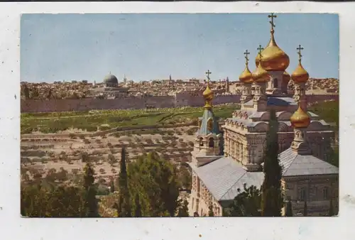 ISRAEL - JERUSALEM - Blick vom Ölberg, Lumiere Farbenphotographie v. Hans Hildenbrand