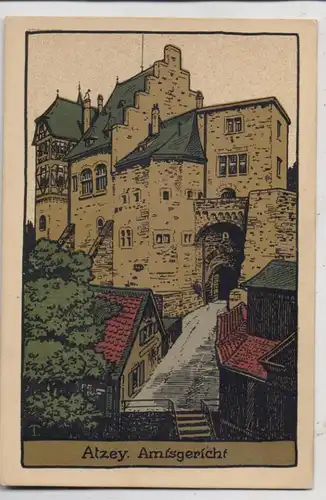 6508 ALZEY, Amtsgericht, Steindruck, 1919