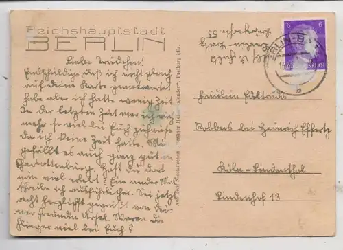 1000 BERLIN, Spree am Mühlendamm, Frachtschiffe, Schlepper, 194...