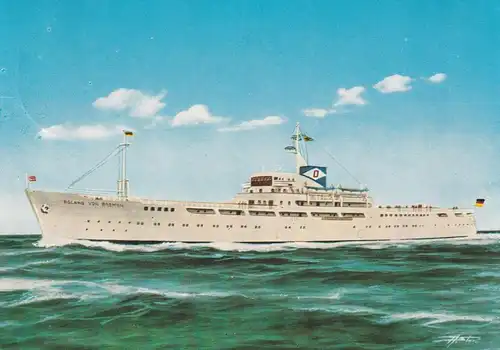 FÄHRE / Ferry / Traversier - Seebäderschiff "Roland von Bremen", Schiffspost