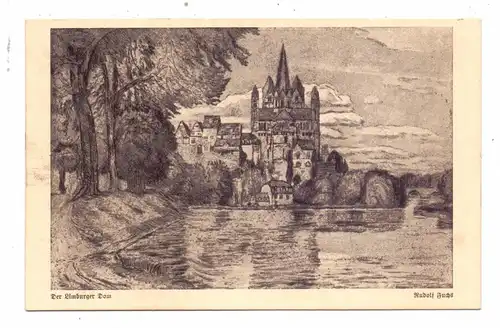 6250 LIMBURG, Limburger Dom, Künstler-Karte Rudolf Fuchs