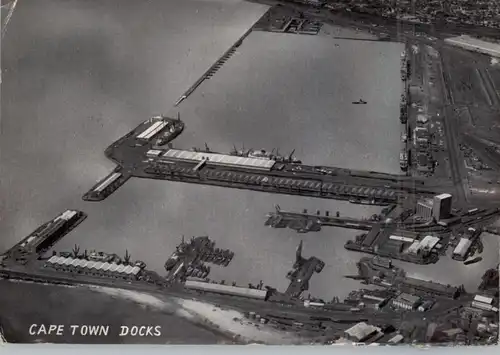 SOUTH AFRICA - CAPE TOWN, Docks, air view, 1958
