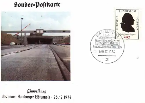 2000 HAMBURG, Einweihung des Elbtunnels 1974