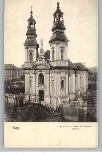 CZ 10000 PRAHA / PRAG, Kirche des hl. Johann von Nepomuk, ca. 1905