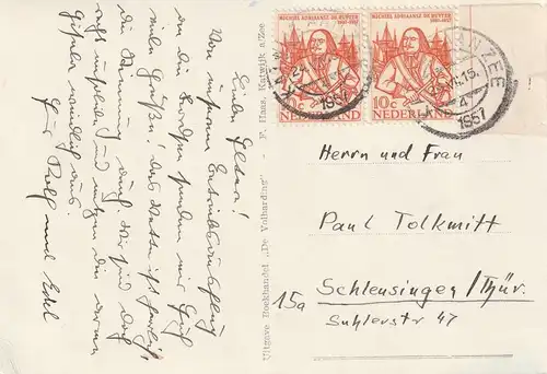 ZUID-HOLLAND - KATWIJK, Centrum Boulevard, Oldtimer, OPEL, VOLVO...1957