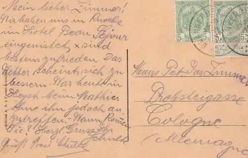 B 8370 BLANKENBERGE, Grand Hotel Pauwels D'Hondt, Strandleven, 1911