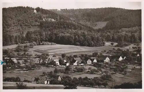 6149 FÜRTH - WESCHNITZ, Blick über den Ort, Landpoststempel 1953, Brfm. fehlt....