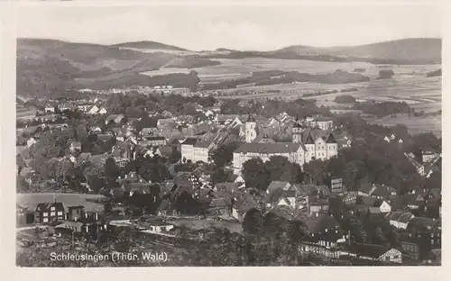 0-6056 SCHLEUSINGEN, Blick über den Ort, 1950, Verlag Kleemann