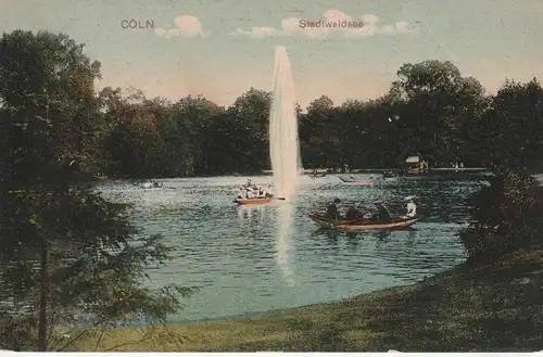 5000 KÖLN - LINDENTHAL, Stadtwaldsee, Kahnpartie,