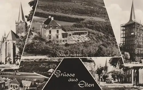 4240 EMMERICH - ELTEN, Kurhotel, Kirche, Brunnen, Klosterstrasse..1960