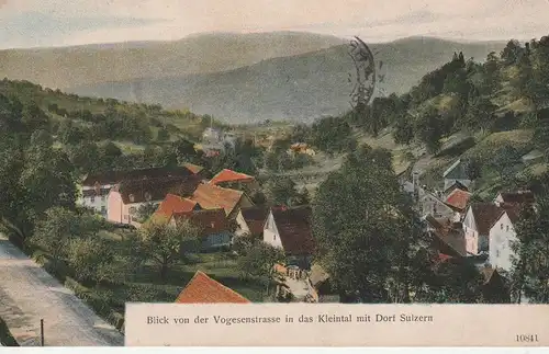 F 68140 SULZERN / SOULTZEREN, Blick von der Vogesenstrasse auf das Dorf, 1904, Verlag Rubin - Magdeburg