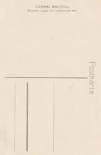 MOTORYACHT -  Werbe-Karte COGNAC MACHOLL - Heilbronn