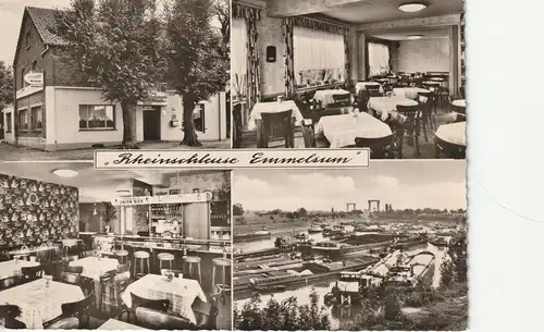 4223 VOERDE - EMMELSUM, Gasthaus Wissenberg-Ridderskamp, Frachtschiffe an der Schleuse