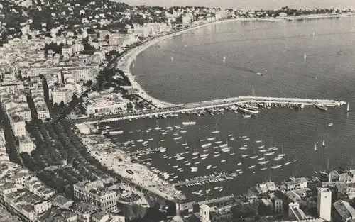 F 06400 CANNES, vue airienne, 1956, AIR FRANCE  Publicite